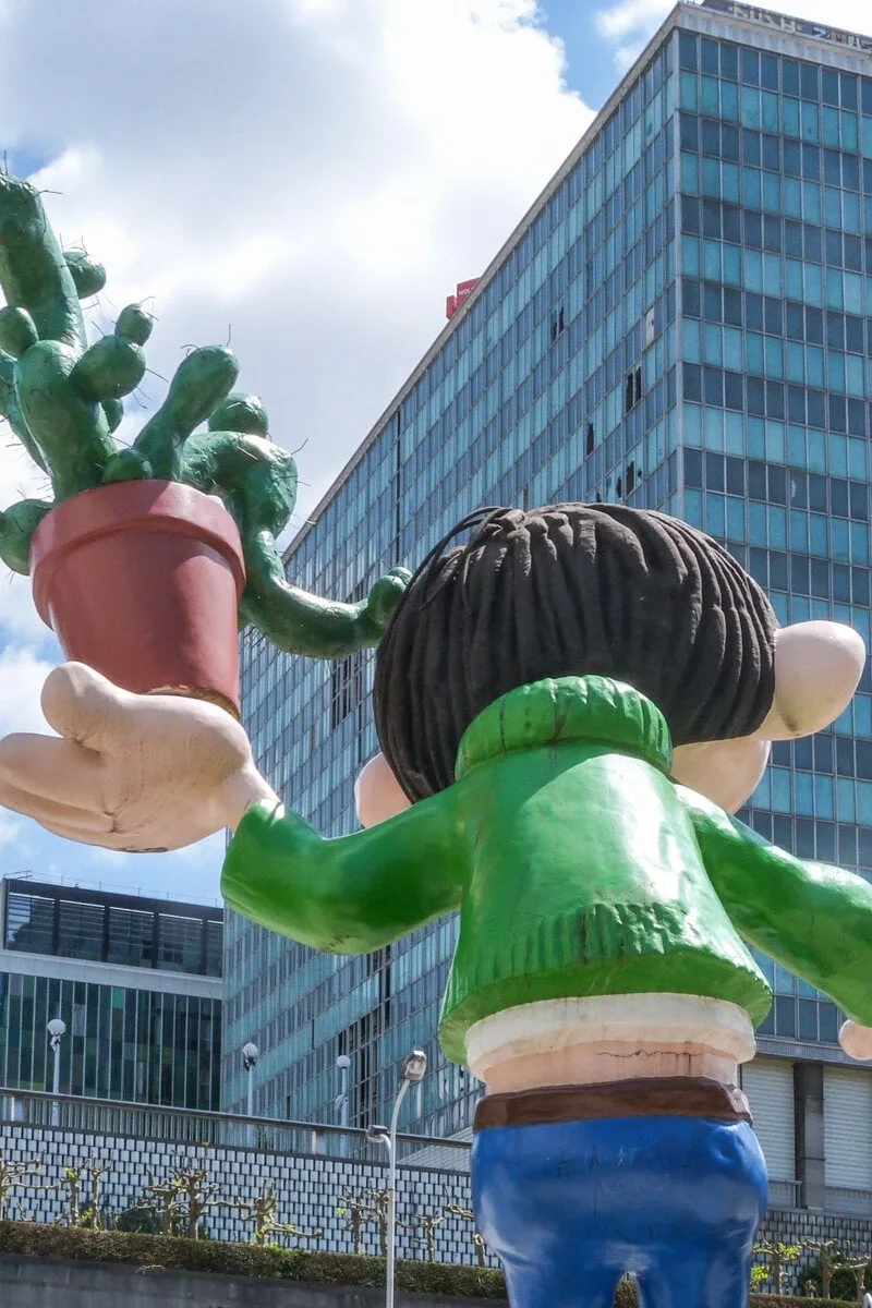 Statue de Gaston Lagaffe à Bruxelles