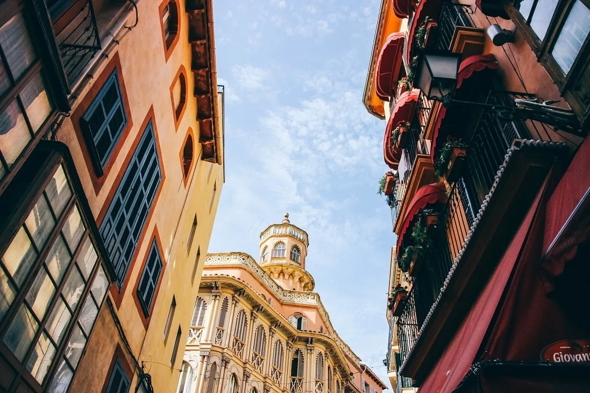 Façades dans les rues de Palma de Majorque