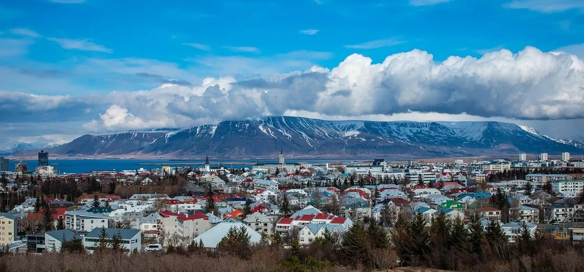 Panorama sur Reykjavik depuis l'observatoire du musée Perlan