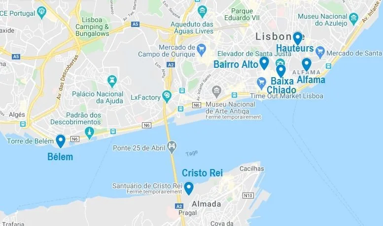 Quartiers où dormir à Lisbonne
