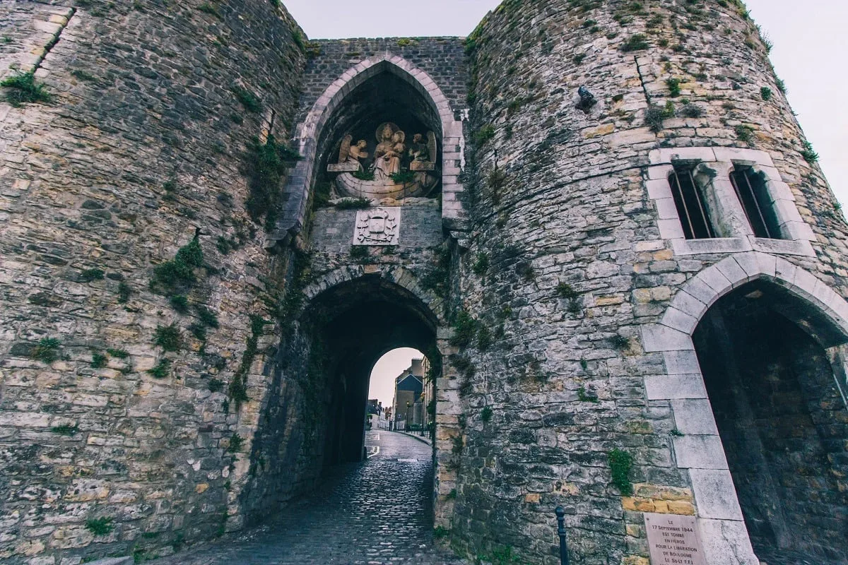 Une porte d'accès à la vieille-ville de Boulogne sur Mer