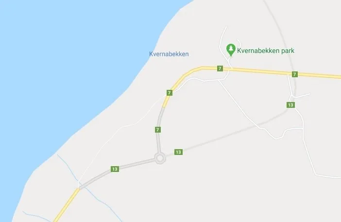 Rond-point dans un tunnel en Norvège