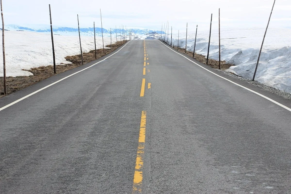 Route dans le sud de la Norvège