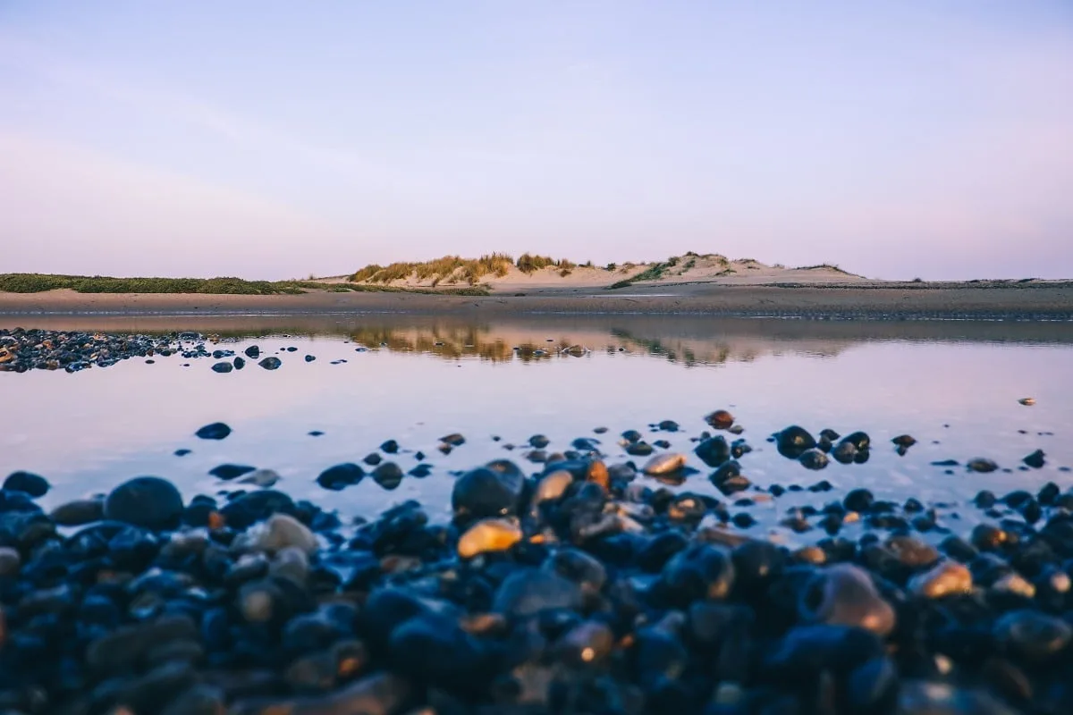 Au bord de la baie de Somme sur la plage du Hourdel