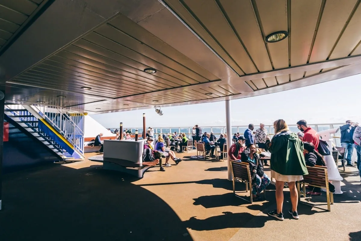 A bord d'un ferry pour l'Angleterre depuis la France