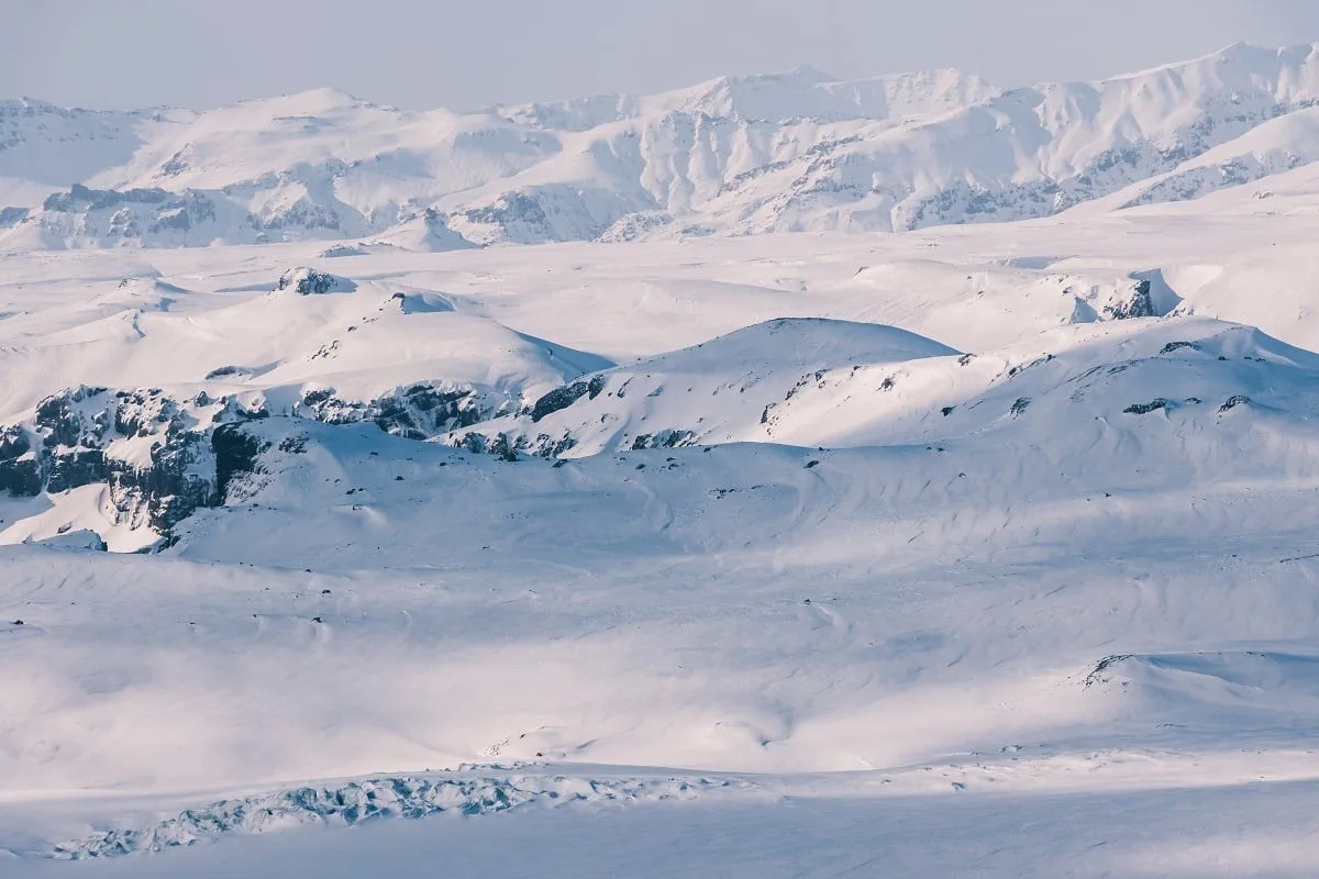 Paysage de glacier près de Vik en Islande