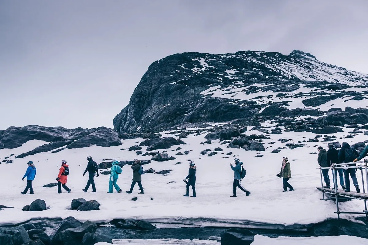 Randonnée d'accès à la grotte de glace de Jokulsarlon en Islande