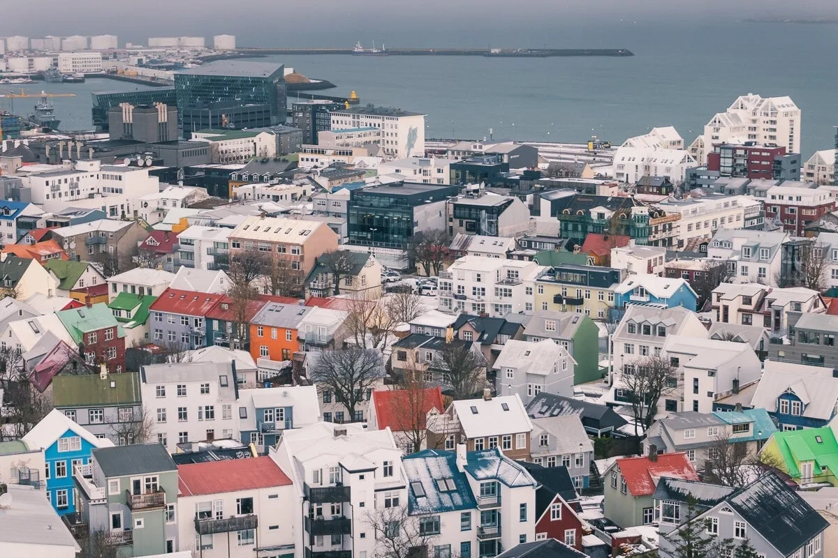 Reykjavik vue d'en haut