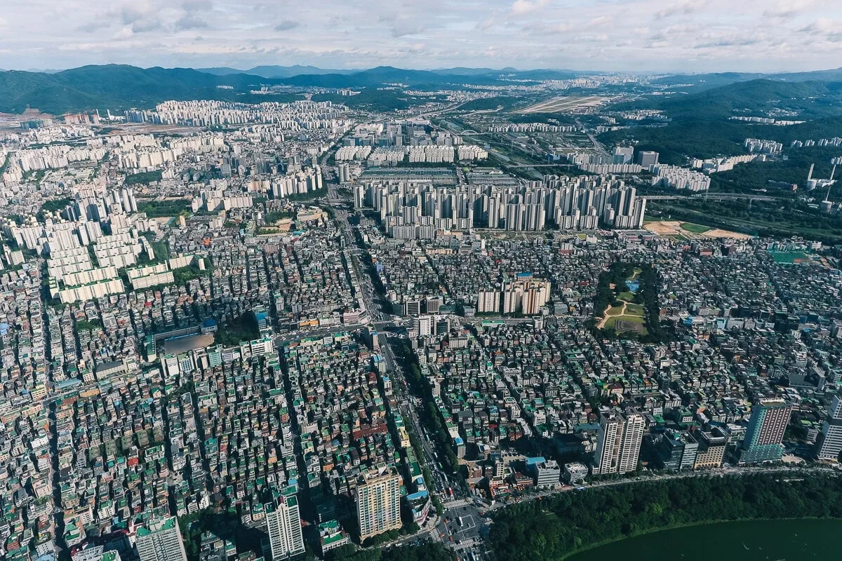 Panorama durant la visite de la Lotte Tower de Seoul