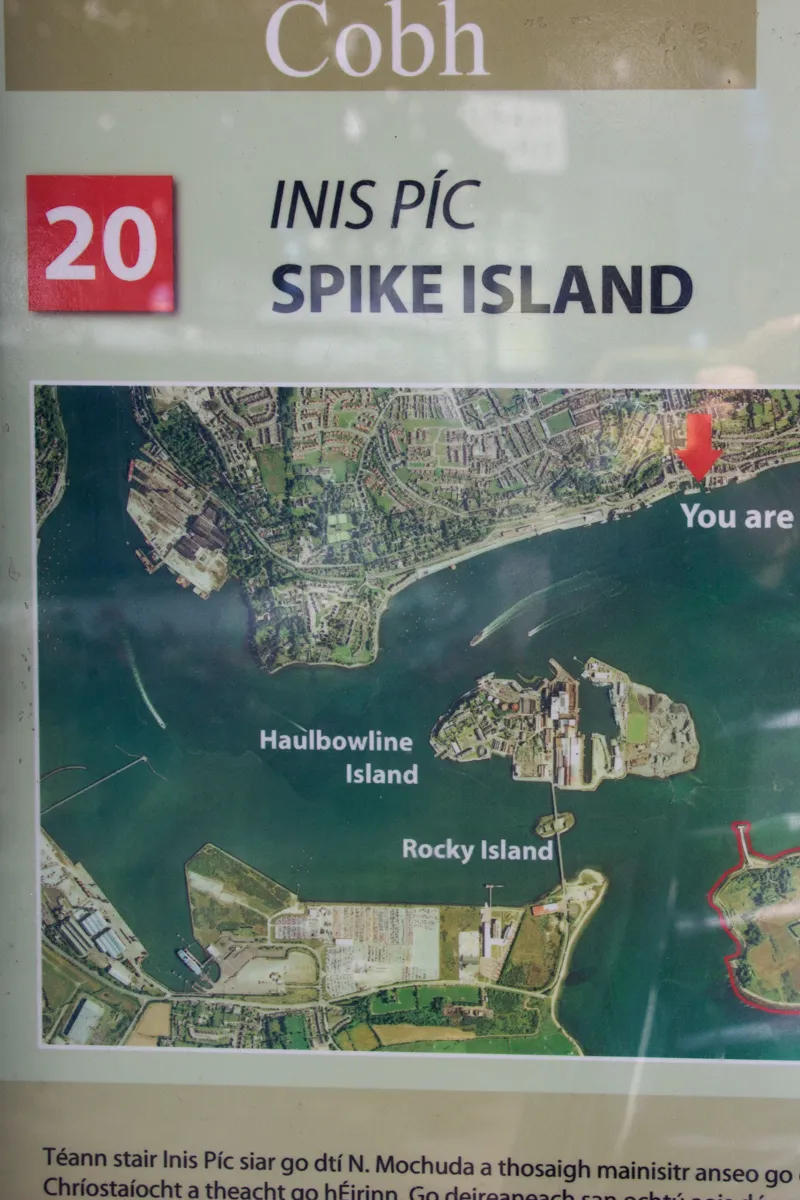 Panneau d'information sur Spike Island