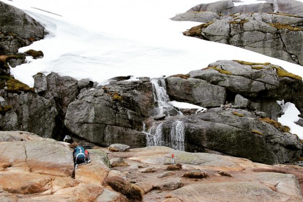 Au bout de la randonnée menant au rocher Kjerag