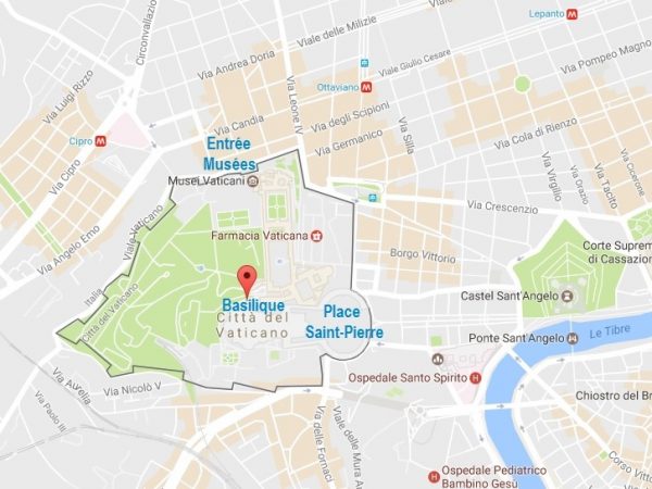 Carte d'accès pour visiter le Vatican