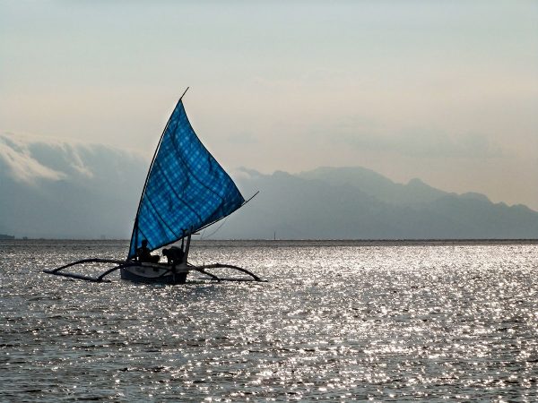 Bateau sur la mer de Java
