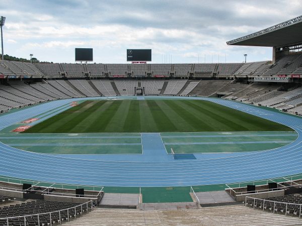 L'intérieur du stade olympique de Barcelone