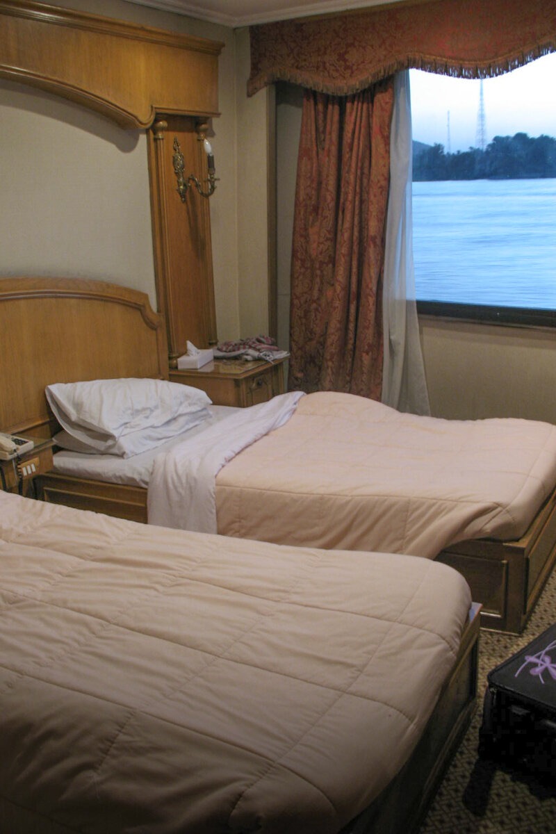 Chambre d'un bateau de croisière sur le Nil