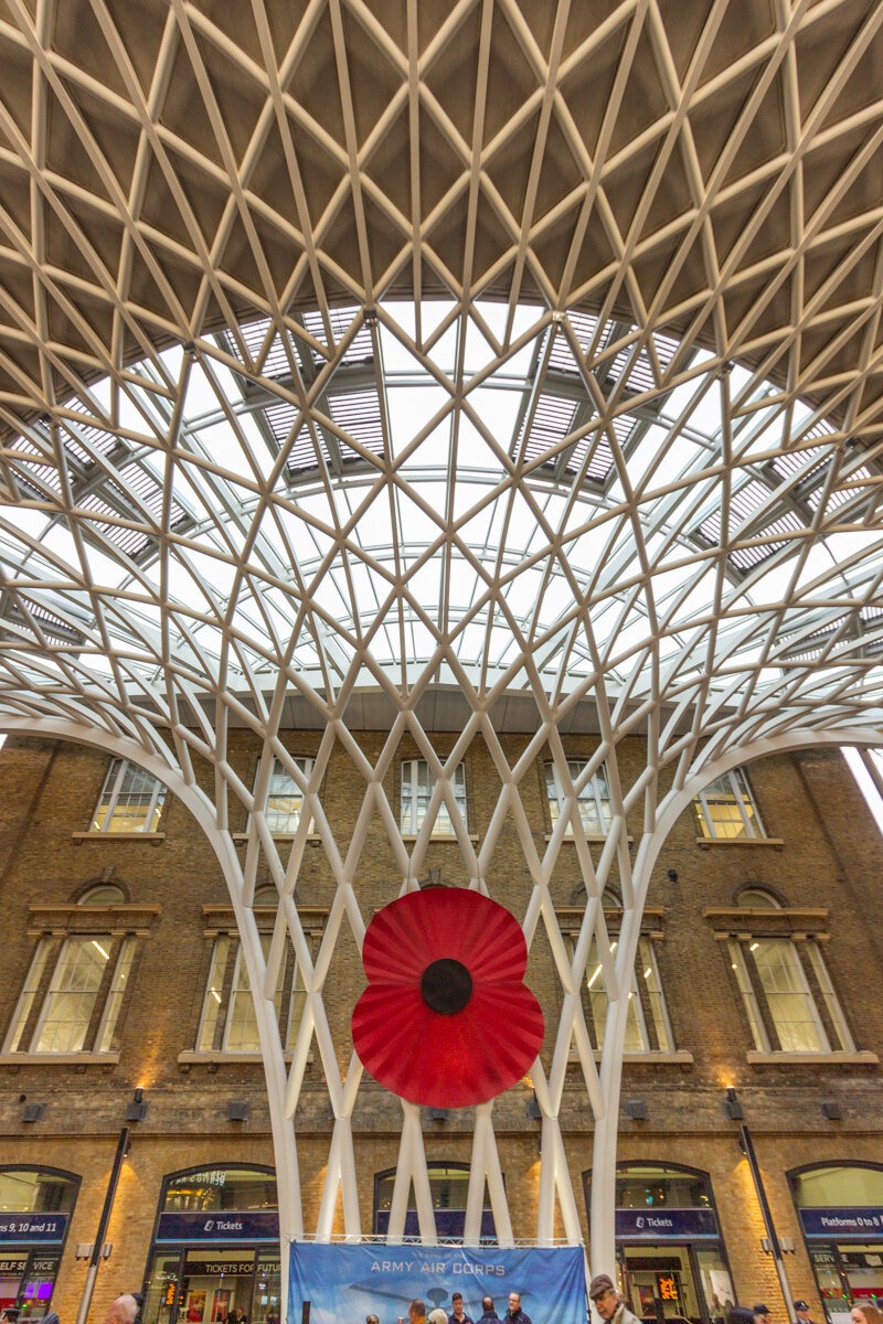 Plafond de la gare King's Cross à Londres