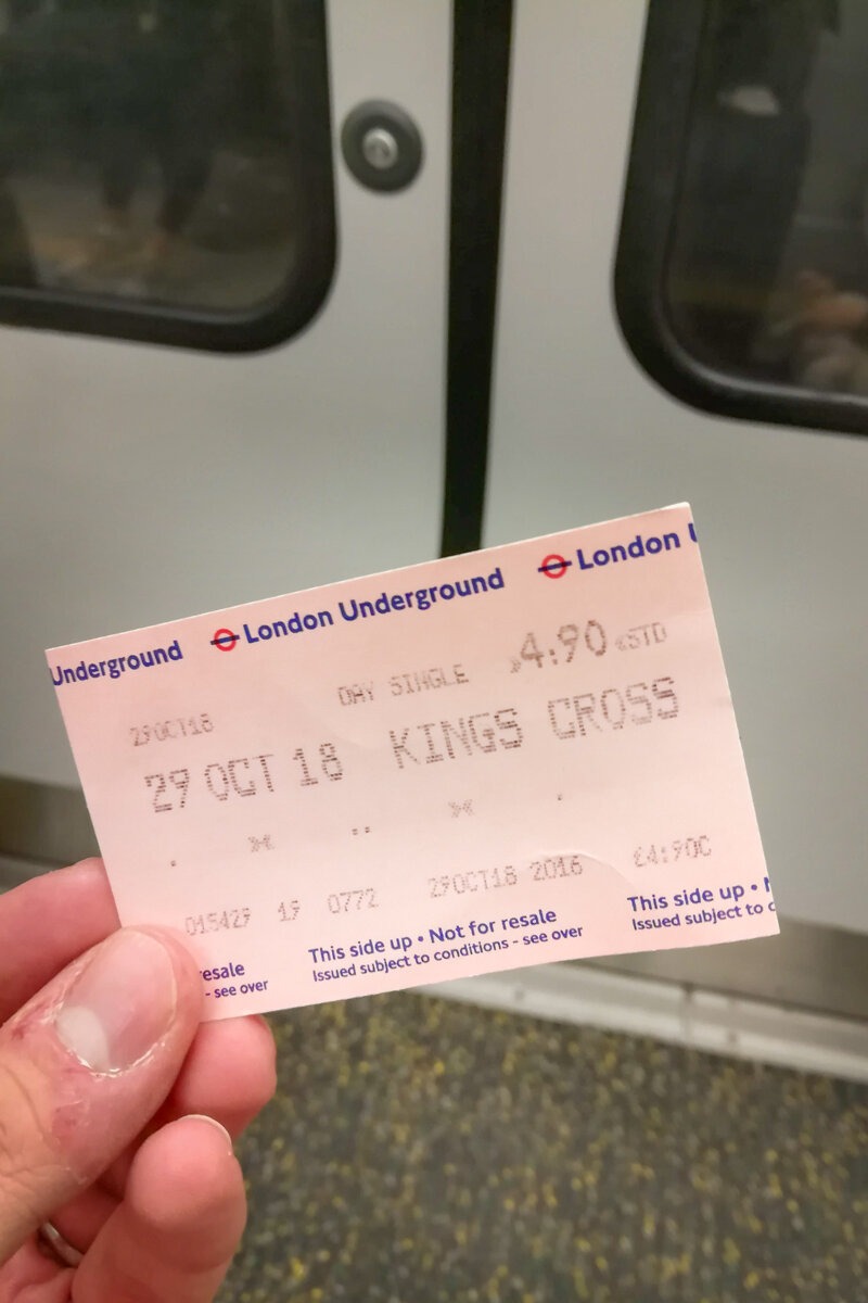 Ticket de métro à Londres