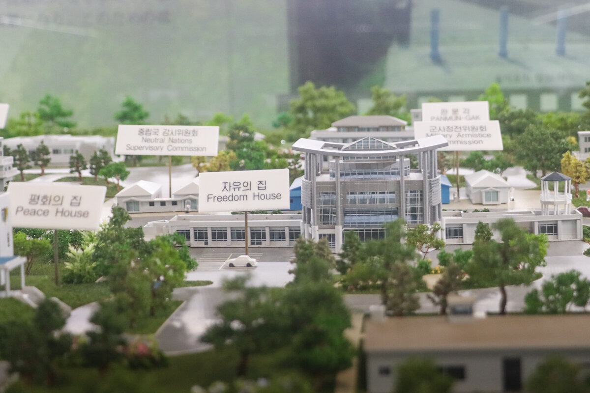 Maquette de la JSA dans la DMZ en Corée