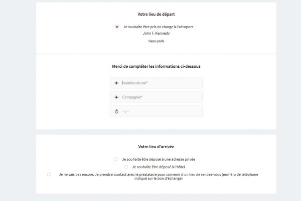 Réservation d'un transporteur entre JFK et Manhattan