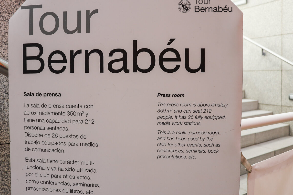 Panneau du tour Bernabeu