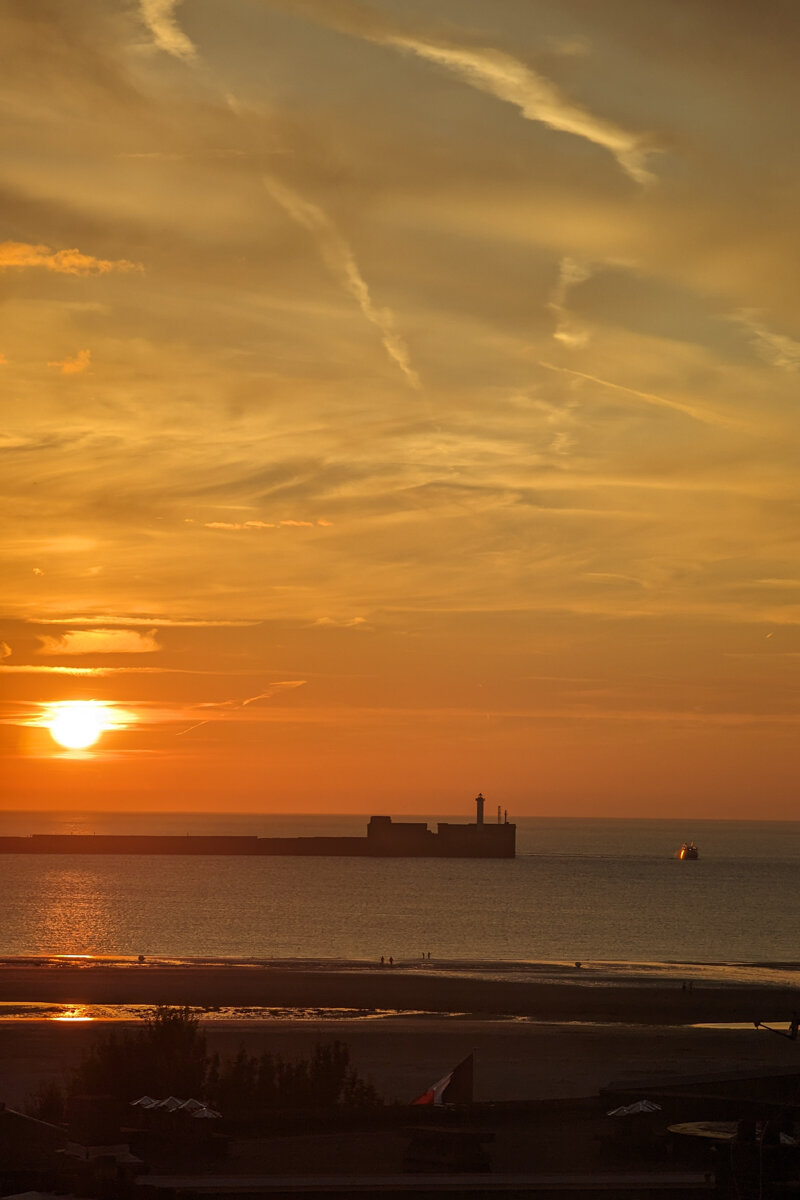 Coucher de soleil à Boulogne sur Mer