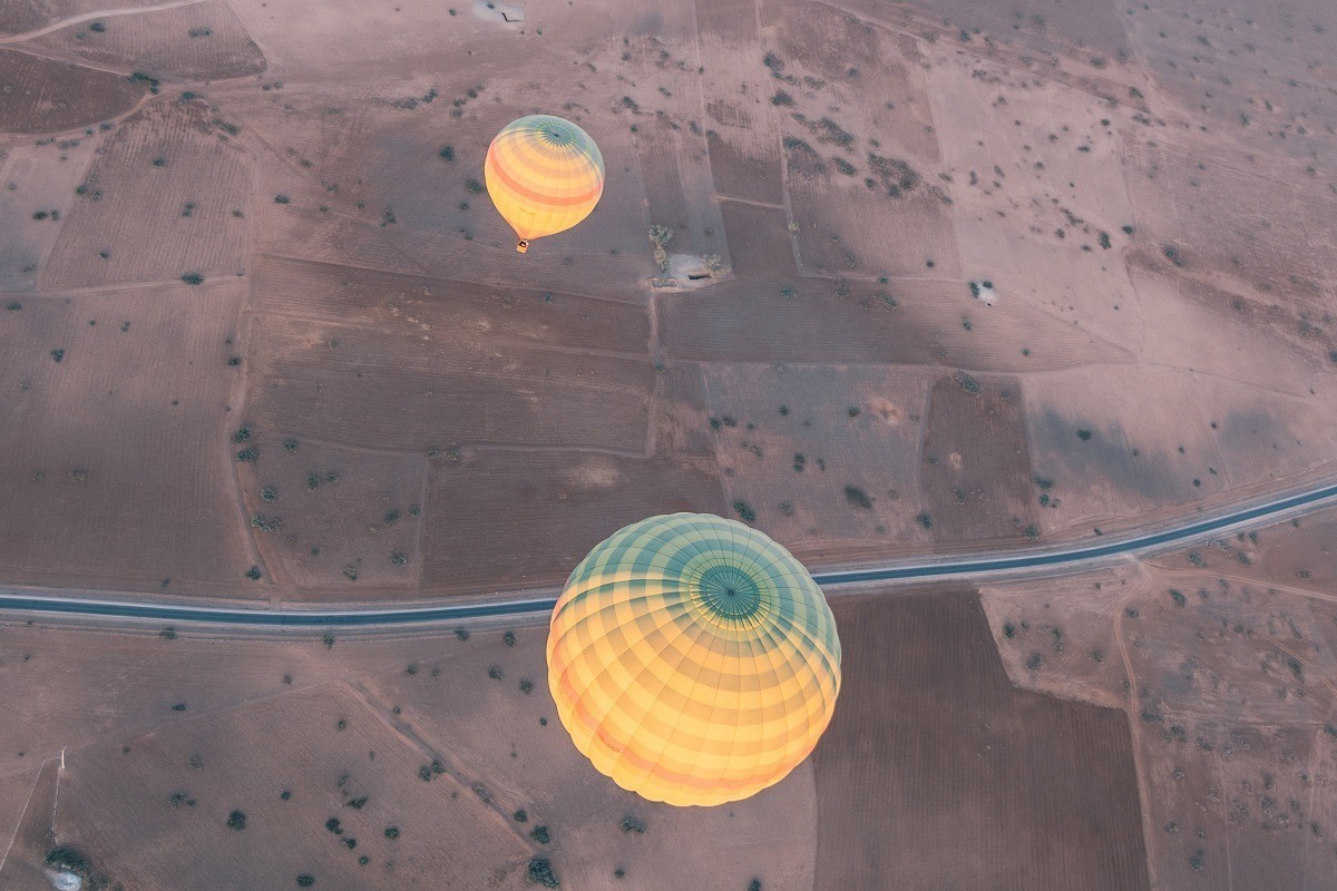 Montgolfières dans les alentours de Marrakech
