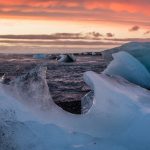 La "Diamond Beach"au lever de soleil : l'un des moments forts de mon voyage en Islande !